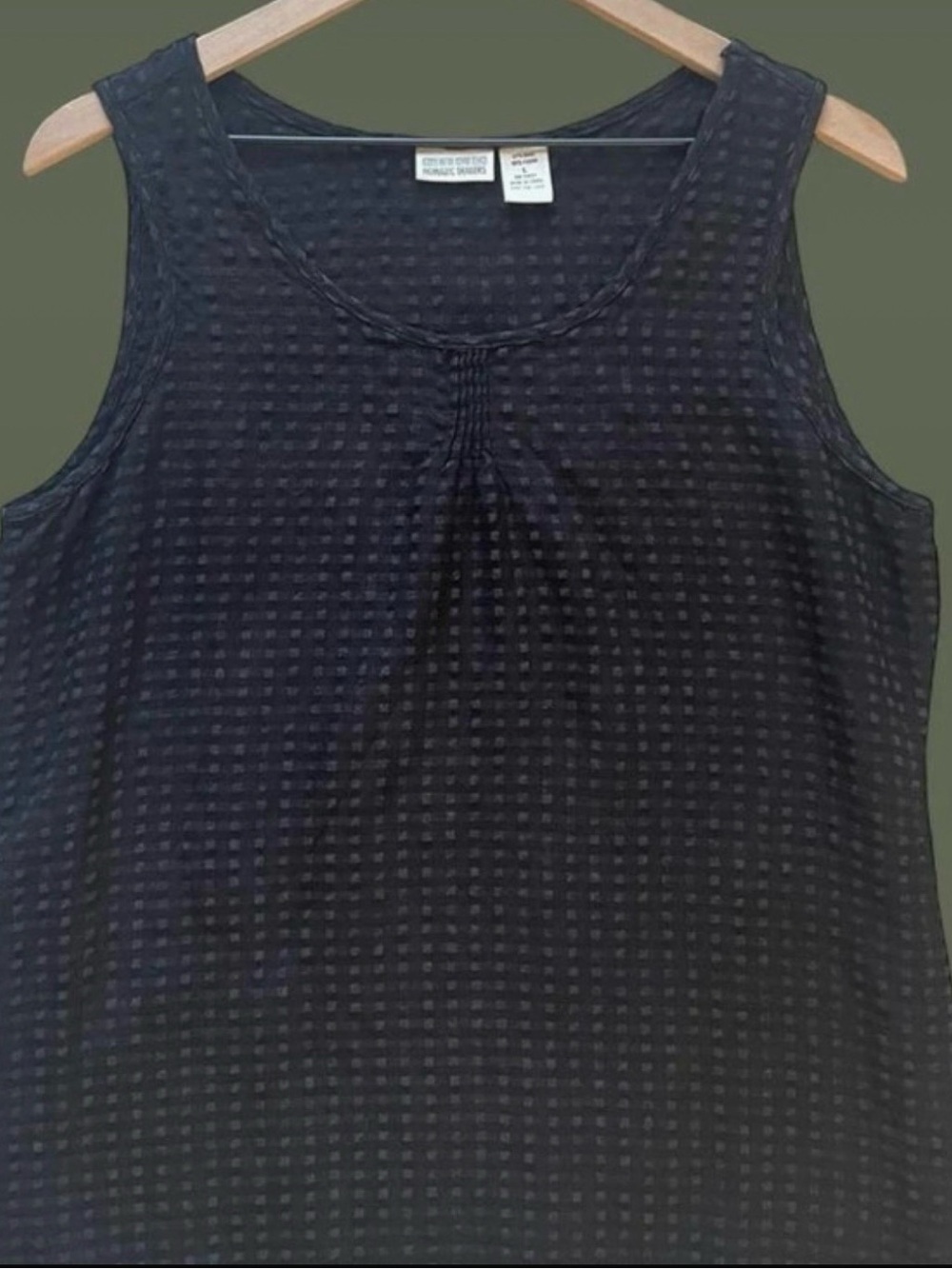 Vintage Nomadic Traders Textured Black Tank Top